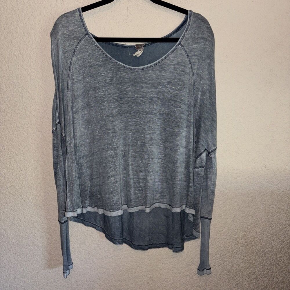 Free people We The Free Shirt Long Sleeve Linen Slouchy Dolan Baggy XS Boho